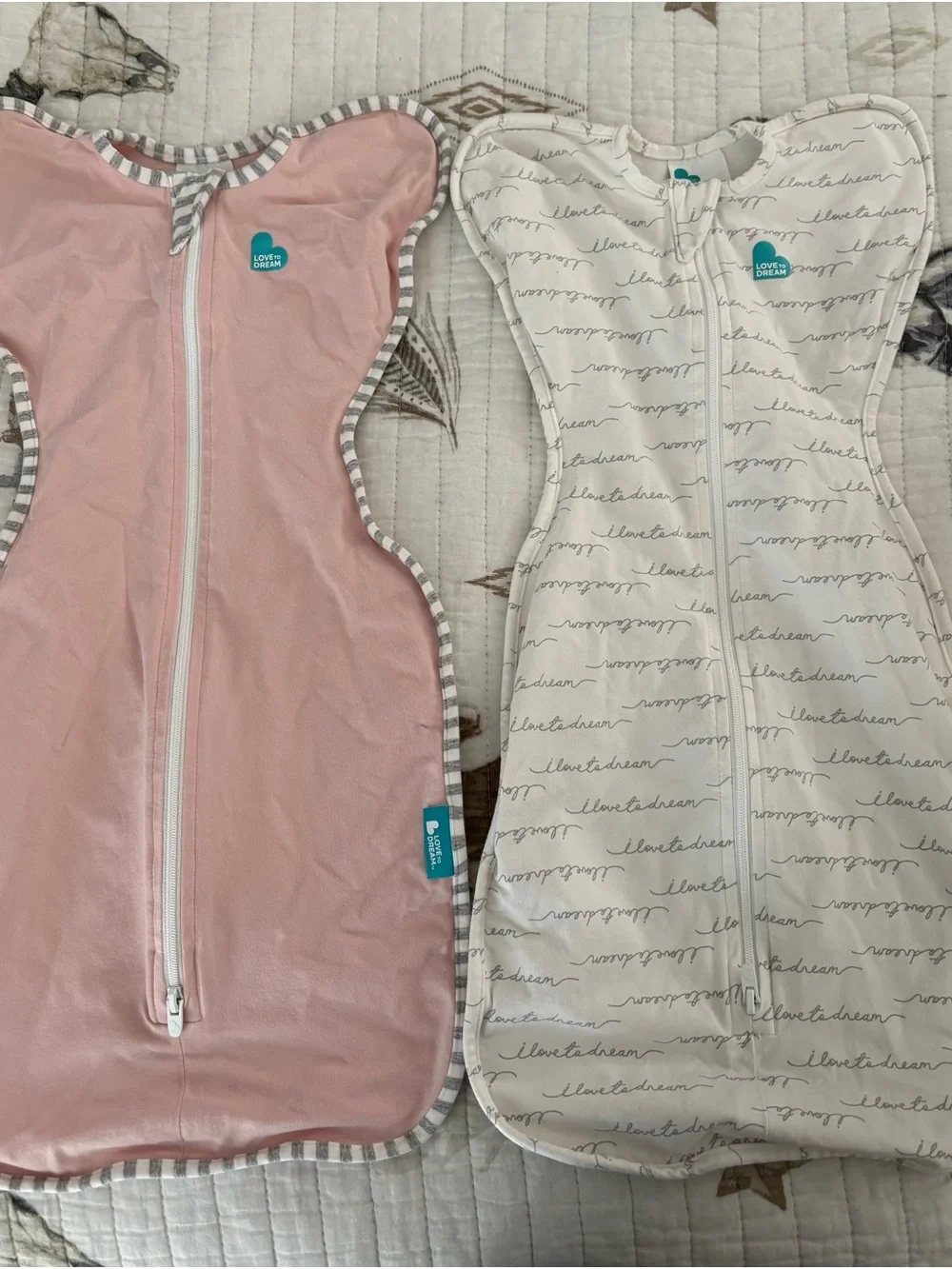 Love to dream Pink & Cream Swaddle Sleep Sacks